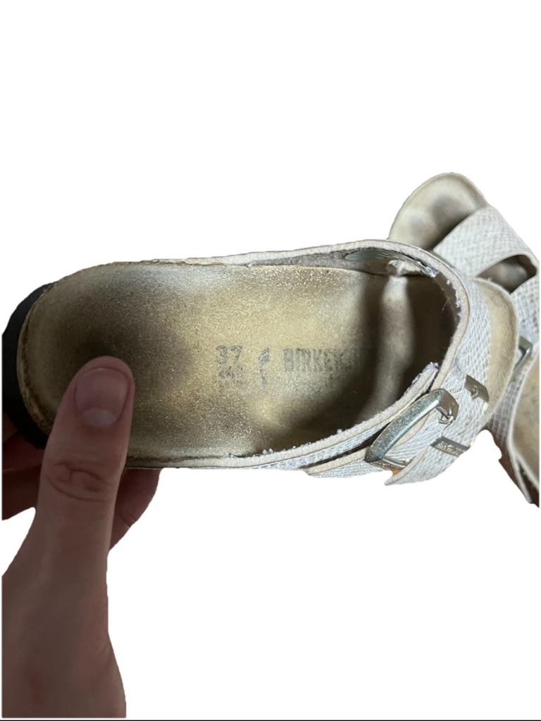 Birkenstock Arizona Shiny Python Eggshell Sandals - Size 37 (Us Women’s 6-6.5) — image 6 of 7